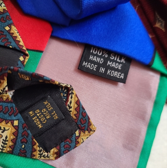 VTG 6pc Men's Silk Tie Bundle - Dior & Bill Blass - Picture 6 of 6